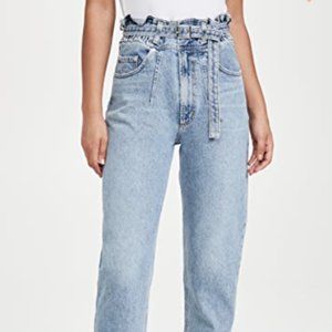 AGOLDE Riya Elasticated High Rise Peg Jeans (Size 25)